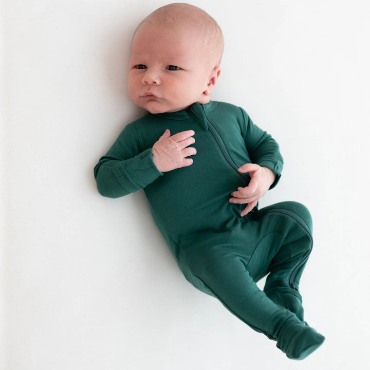 002 I Selby Lane Monogrammed Personalized Baby Organic Zippered Footie